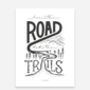 'Leave The Road' Typographic Cycling Art Print, thumbnail 2 of 3