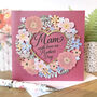 Personalised Mother's Day Floral Cut Out Heart Card, thumbnail 4 of 4