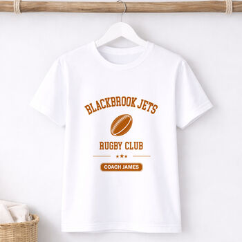 Personalised Rugby Club Coach T Shirt, 3 of 6