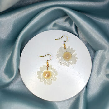 Daisy Flower Sterling Silver Or Gold Plated Earrings, 11 of 12
