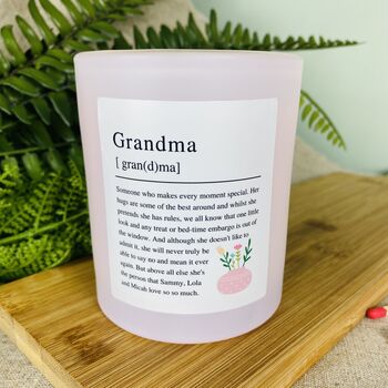 Personalised Grandma Definition Candle, 3 of 11