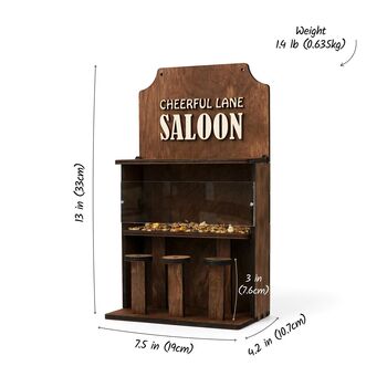 Personalized Wooden Bird Feeder Saloon For Outdoors, 7 of 7