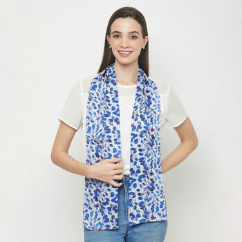 Honesty Print Long Double Sided Silk Scarf, 3 of 12