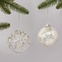 G Decor Bauble With Beads And Silver With Snowflake, thumbnail 1 of 4