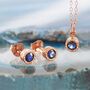 Sapphire September Birthstone Gold Plated Silver Necklace, thumbnail 5 of 7