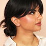 Sterling Silver Thread Through Star Huggie Hoop Earrings, thumbnail 5 of 5