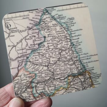 Vintage Map Coaster Of Northumberland, 2 of 2