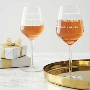 Personalised Drinks Measure Wine Glass For Him Second, 4 of 4