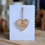 Personalised Heart Belongs To Mummy Hanging Heart Card, thumbnail 1 of 2