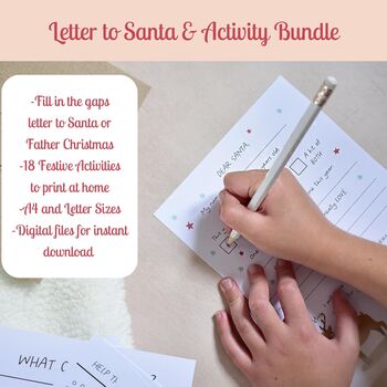 Printable Letter To Santa And Festive Activities, 5 of 8