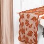 Burnt Orange Lace Leaf Autumn Table Runner, thumbnail 6 of 7