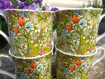 Set Of Four Gift Boxed Palace Mugs In William Morris Golden Lily Design, 12 of 12