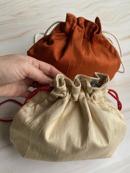 Bespoke Silk Pouch Bag Hand Made In Over 200 Shades, 5 of 10