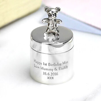 Silver Teddy First Tooth Box, 2 of 6