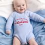 My Mummy's My Valentine Embroidered Personalised New Baby Romper In Four Colours, thumbnail 1 of 12