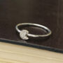Sterling Silver Mini Crescent Moon Ring, thumbnail 5 of 10
