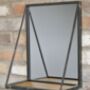Retro Industrial Wall Mirror With Shelf, thumbnail 2 of 3