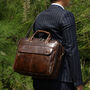 Vintage Look Leather Briefcase, thumbnail 6 of 12