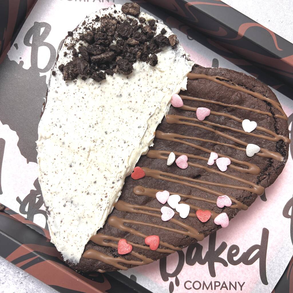 Cookies And Cream Valentine's Brownie Heart By Baked Co