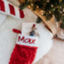 Personalised Christmas Stocking In Plush Red Or Grey, thumbnail 7 of 11