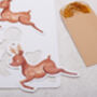 12 Christmas Gift Tags With Reindeer Design And Gold Twine, thumbnail 3 of 3