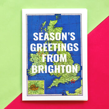 Personalised UK Map Christmas Card Packs, 3 of 6