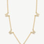 Dainty Choker With Five Butterfly Charms, thumbnail 2 of 5