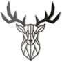 Stag Head Mounted Metal Wall Art Decor, thumbnail 2 of 6