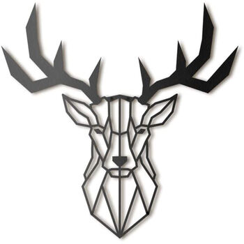 Stag Head Mounted Metal Wall Art Decor, 2 of 6