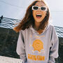 Staycation Women's Slogan Hoodie With Sun Graphic, thumbnail 3 of 4