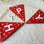 Wooden Christmas Bunting Happy Christmas Mantel Banner, thumbnail 8 of 11