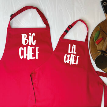 Big / Lil Chef Father And Son Apron Set, 9 of 11