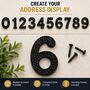 Black Brass Door Number Six Plaque, thumbnail 6 of 8