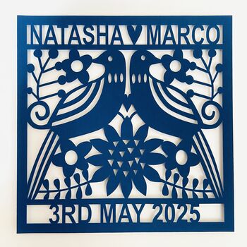 Personalised Wedding Paper Cut, 4 of 12
