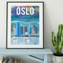 Oslo Travel Print, thumbnail 1 of 2