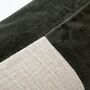 Amber Linen And Velvet Cushion In Green, thumbnail 4 of 4