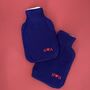 Personalised Heart Initials Hot Water Bottle, thumbnail 2 of 4