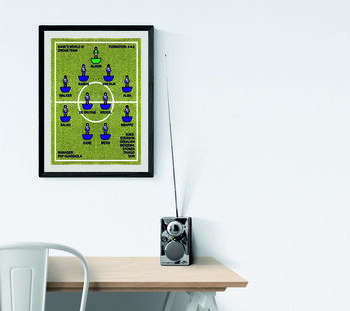 Framed 'Favourite Football Team' Print: Diagonal Kit, 5 of 6