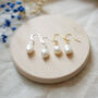 Minimalistic Freshwater Pearl French Hook Earrings, thumbnail 4 of 4