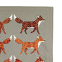 Red Foxes Large Fabric Placemat, thumbnail 3 of 11