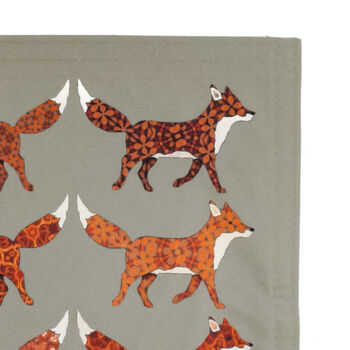 Red Foxes Large Fabric Placemat, 3 of 11