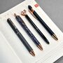 Black And Rose Gold Four Piece Pen Gift Set, thumbnail 6 of 6
