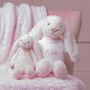 Personalised Pale Pink Bashful Bunny Soft Toy, thumbnail 2 of 5