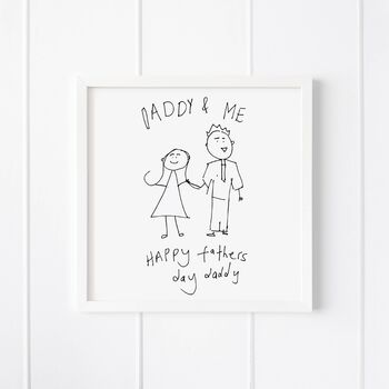 Personalised Childrens Drawing Glass Printed Frame, 2 of 2
