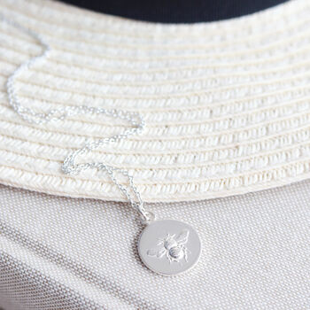 Bee Necklace In Sterling Silver, 2 of 3