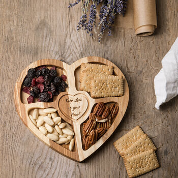 Love My Snacks Handcrafted Heart Tray, 2 of 4