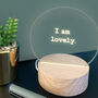Personalised 'I Am Lovely' Mini Desk Lamp, thumbnail 1 of 3