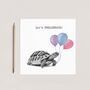 Let’s Shellabrate Tortoise Balloon Card, thumbnail 1 of 6