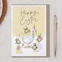 Duck And Chick Birds Happy Easter Card, thumbnail 1 of 2