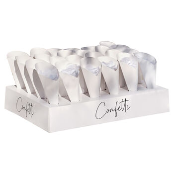 Wedding Confetti Tray With 24 Cones And Confetti, 2 of 4